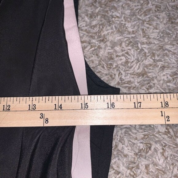 Ted Baker London Black Pink Bolty Drape Zipper Back Sleeveless Shift Dress Sz 6 - Picture 8 of 10